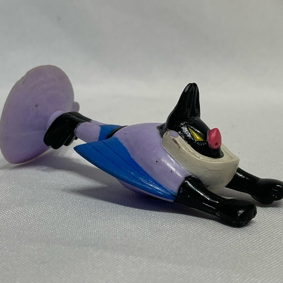 Vintage Mighty Mouse & Bat Bat Window Suction Toy Figures Set Good Condition - Picture 5 of 7